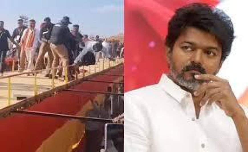 విజయ్ ..... రథం సీజ్ చేసిన పోలీసులుు.....