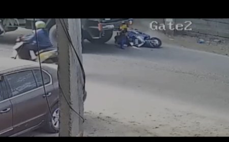 స్కూటీ స్కిడ్ అయింది.... వెనకాల నుంచి ట్రక్..  ఆరేండ్ల బాలుడు అక్కడికక్కడే మృతి.