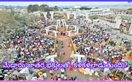మేడారం జాతరలో లక్షలాది భక్తుల రద్దీ.. 14 కిలోమీటర్ల ప్రయాణానికి 3 గంటలు..
