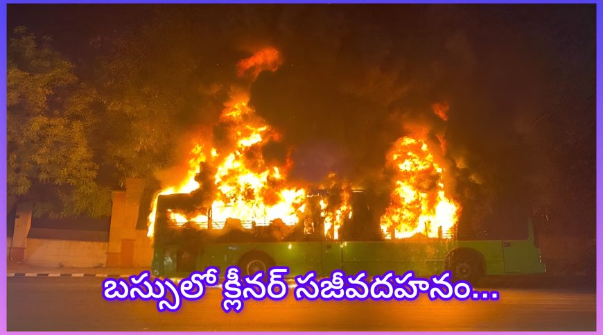 మస్కిటో కాయిల్ వల్లే బస్సు అగ్నిప్రమాదమా? ఢిల్లీలో ప్రైవేట్ బస్సు క్లీనర్ సజీవదహనం